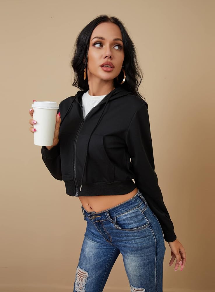 トップス KISHIDAMIKI cropped sweat zip top black KISHIDAMIKI cropped sweat zip top black